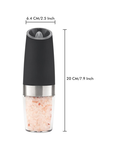 Molino Eléctrico de Sal y Pimienta New England Negro