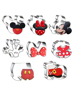 Cortadores de Galletas Mickey ZADE - Acero Inoxidable 8 Pcs
