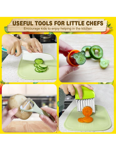 Juego de cuchillos para niños TAORISH 9 piezas seguro