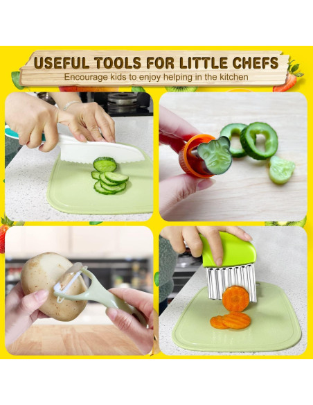 Juego de cuchillos para niños TAORISH 9 piezas seguro Juego de cuchillos para niños TAORISH 9 piezas seguro