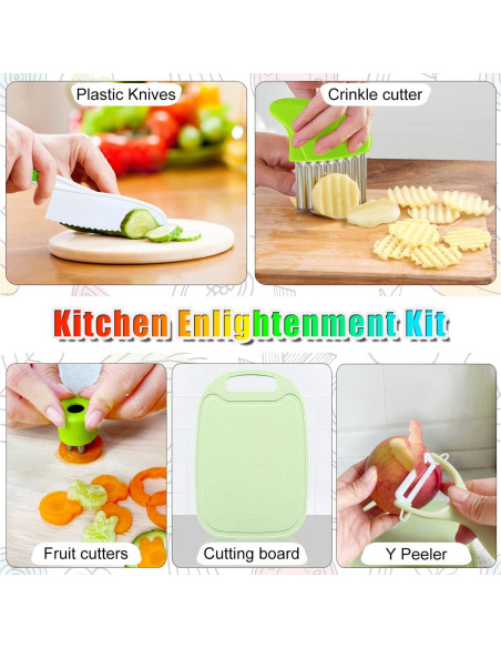 Juego de cuchillos para niños TAORISH 9 piezas seguro Juego de cuchillos para niños TAORISH 9 piezas seguro