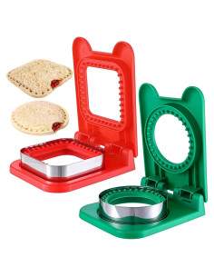 Cortador de Sándwiches Sin Corteza Molain 2 Pcs Rojo Verde