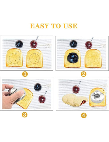 Cortador de Sándwich IRISFLY Acero Inoxidable 9.5cm Redondo