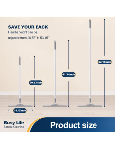 Escoba de Goma Yocada con Cuchilla TPR 135 cm para Piso 2