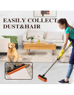 Escoba de goma 2 en 1 Niccfdc ajustable 83-162 cm 2