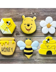 Juego de 6 Cortadores de Galletas Kukifun Abeja y Winnie Pooh 2