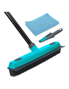 Escoba de Goma MAVRIZ para Pelo de Mascota 2 en 1 Azul