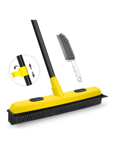 Escoba de goma JEHONN con rasqueta y mango extensible 134 cm