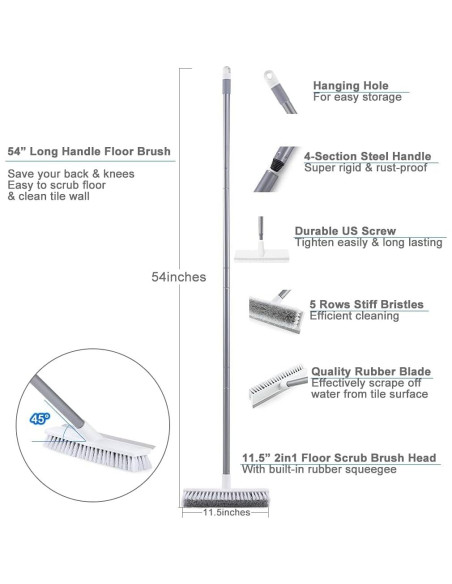 Cepillo de Fregado 2 en 1 SUPERWASH PLUS 137 cm