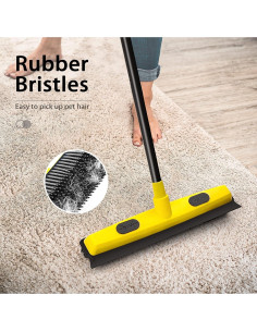 Escoba de goma Dolanx-A06 con rasqueta 134 cm para mascotas 2