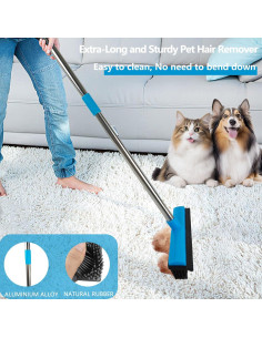 Removedor de Pelo de Mascota DIWEMI 2 en 1 Azul Mejorado 2
