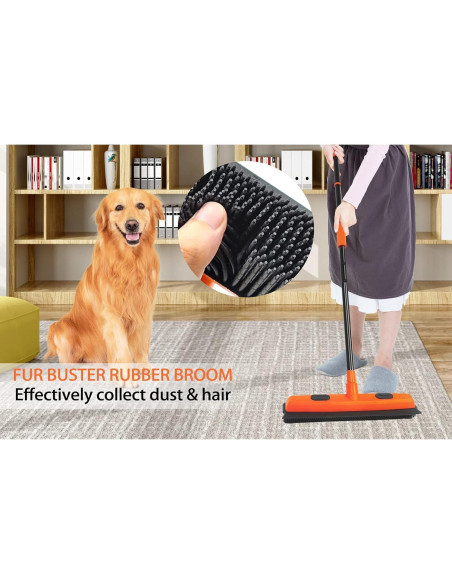 Escoba de goma JEHONN para pelo de mascotas 134 cm