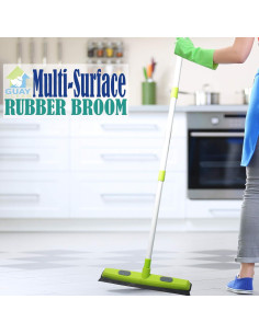 Escoba de Goma Guay Telescópica 127 cm para Mascotas Verde 2