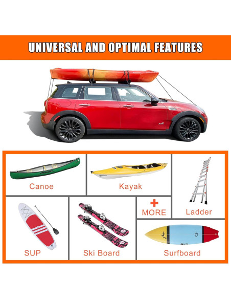 Portaequipajes suave MeeFar universal para kayak y surf