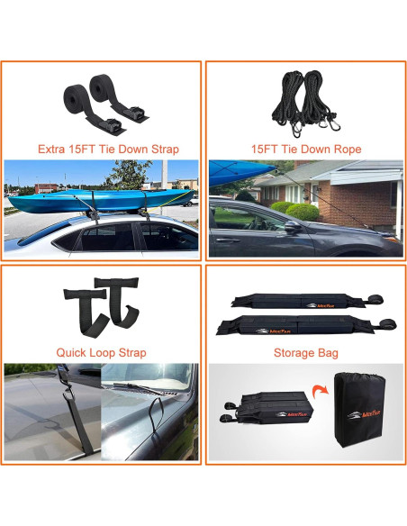 Portaequipajes suave MeeFar universal para kayak y surf