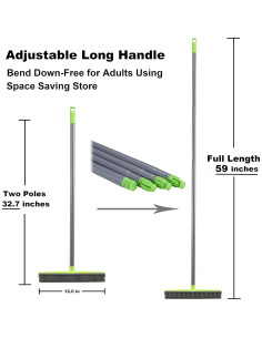 Escoba de Empuje LandHope LH034 con Mango Ajustable 149 cm 2