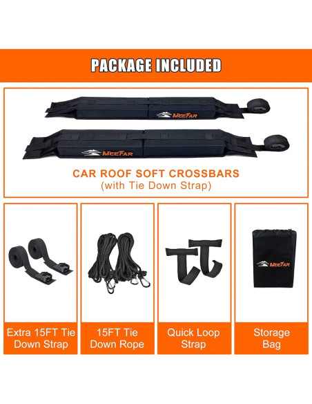 Portaequipajes suave MeeFar universal para kayak y surf