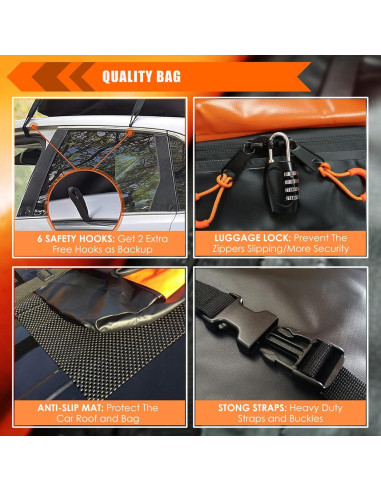 Bolsa de Techo Impermeable MeeFar 20 Pies Cúbicos Universal