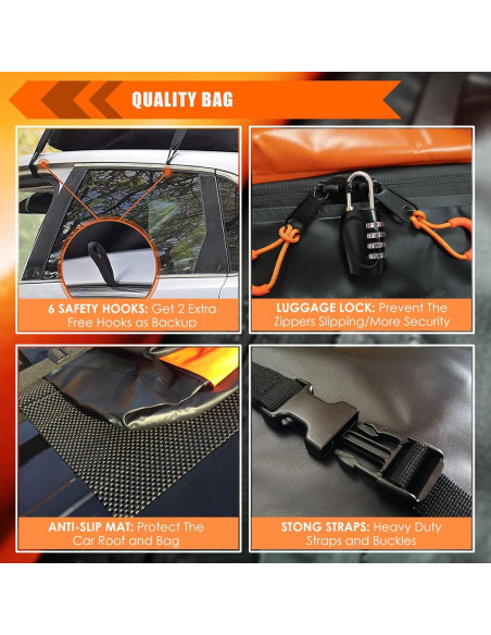 Bolsa de Techo Impermeable MeeFar 20 Pies Cúbicos Universal