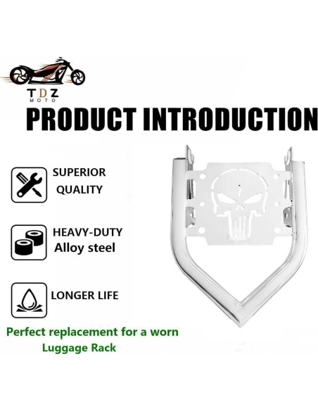 Soporte de Equipaje Desmontable TDZ para Harley 2009-2025