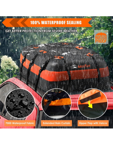 Bolsa de Techo Impermeable MeeFar 20 Pies Cúbicos Universal