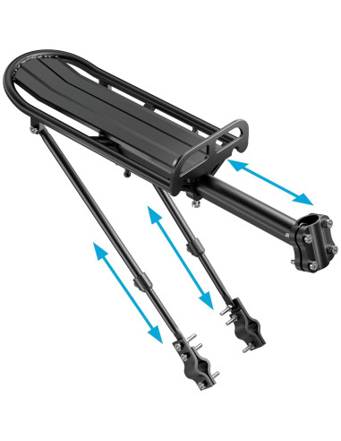 Portaequipajes Trasero Aluminio Outtag 25 kg Ajustable