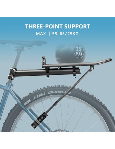 Portaequipajes Trasero Aluminio Outtag 25 kg Ajustable