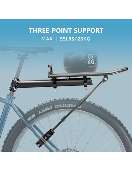 Portaequipajes Trasero Aluminio Outtag 25 kg Ajustable