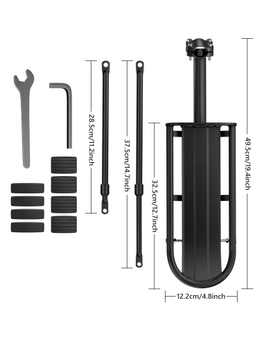 Portaequipajes Trasero Aluminio Outtag 25 kg Ajustable
