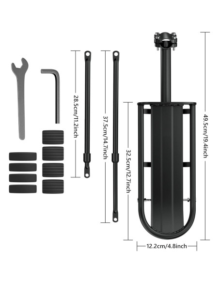 Portaequipajes Trasero Aluminio Outtag 25 kg Ajustable