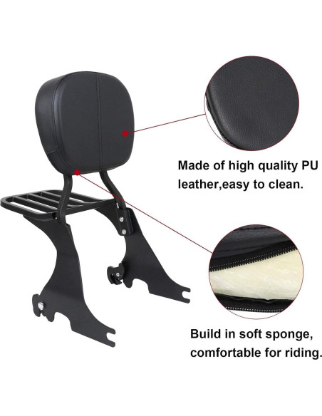 Respaldo Sissy Bar Desmontable KOLEMO para Harley Sportster 2004-2024