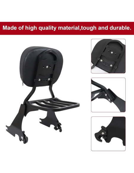 Respaldo Sissy Bar Desmontable KOLEMO para Harley Sportster 2004-2024