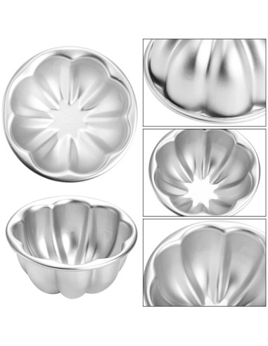 Paquete de 12 Moldes para Tartas de Huevo Mezchi 9.4 cm