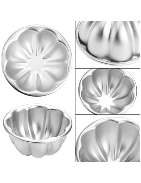 Paquete de 12 Moldes para Tartas de Huevo Mezchi 9.4 cm