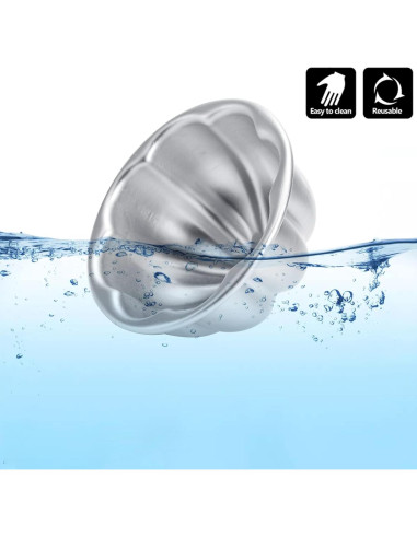 Paquete de 12 Moldes para Tartas de Huevo Mezchi 9.4 cm