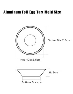 250 Moldes Desechables de Aluminio Bamboopack para Tartas 7x4x2cm 2