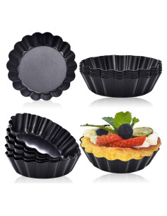 Moldes de Tarta Mini 3 Pulgadas DATANYA 24 Piezas