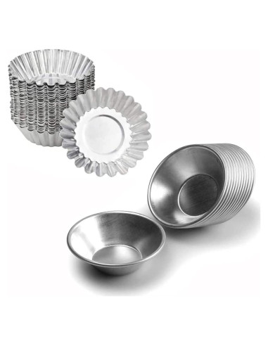 30 Moldes de Tartas de Huevo Reutilizables FRIGIIRE