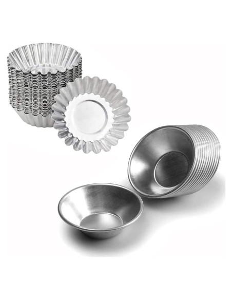 30 Moldes de Tartas de Huevo Reutilizables FRIGIIRE