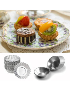 30 Moldes de Tartas de Huevo Reutilizables FRIGIIRE 2