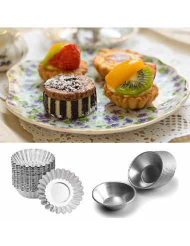 30 Moldes de Tartas de Huevo Reutilizables FRIGIIRE