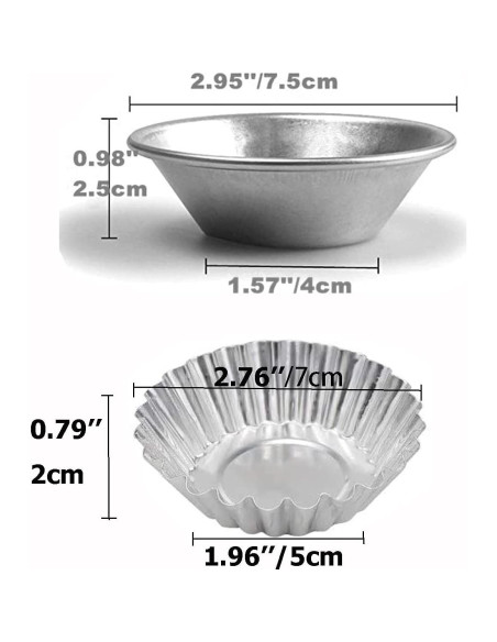 30 Moldes de Tartas de Huevo Reutilizables FRIGIIRE