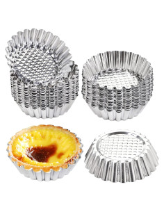 Molde para Tartas de Huevo Dicunoy 30 Piezas 9,65 cm