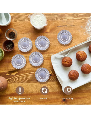 20 Moldes Desechables de Aluminio JOGILBOY para Tartas Mini
