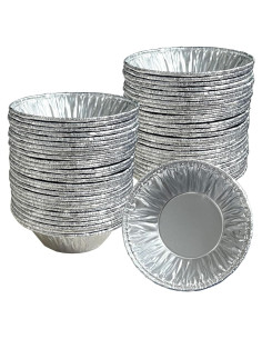 Moldes desechables de aluminio AIDUZETY 7,11 cm - 40 unidades