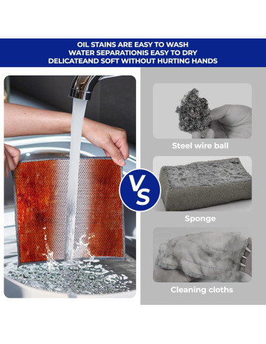 12 Paños de Cocina Reutilizables Wangjinpeng 20x20 cm