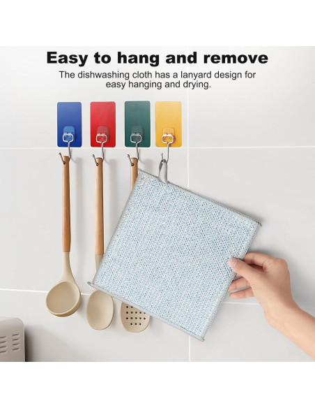 10 Trapos de Cocina de Alambre Jeymei Doble Cara Azul