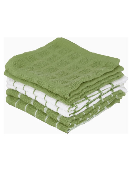 Juego de Paños de Cocina RITZ 100% Algodón 6 Unidades Verde Cactus