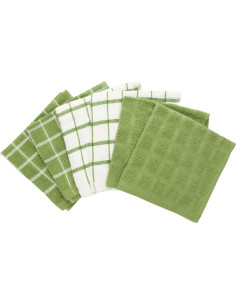 Juego de Paños de Cocina RITZ 100% Algodón 6 Unidades Verde Cactus 2