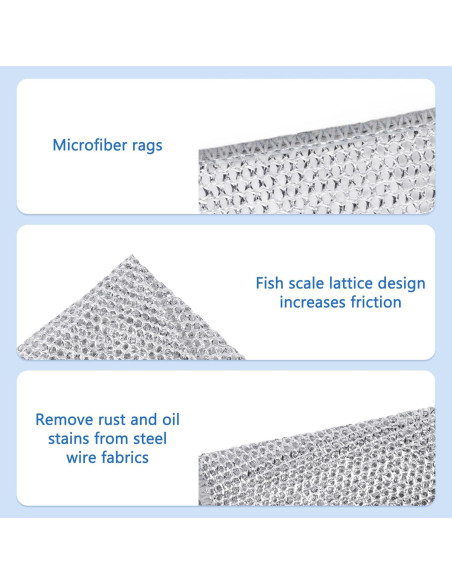 Juego de 10 paños de microfibra Aidoclip 20x20 cm